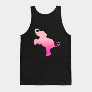 Pink Ombre Elephant Love Tank Top